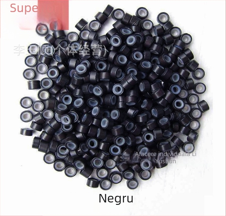Inele și clips din silicon pentru extensii de păr, 5,0 mm, clipsuri antiderapante pentru păr buclat