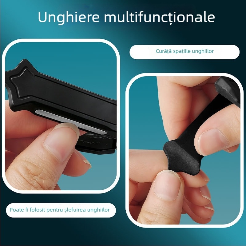 Set de clește pentru unghii din oțel inoxidabil, cu vârfuri înclinate, deschidere mare, design cioc de vultur, margine înclinată pentru șanțuri, trei într-un