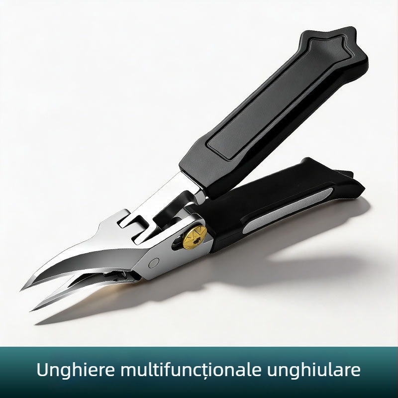 Set de clește pentru unghii din oțel inoxidabil, cu vârfuri înclinate, deschidere mare, design cioc de vultur, margine înclinată pentru șanțuri, trei într-un