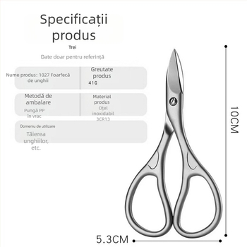 Clește de unghii din oțel inoxidabil pentru bărbați, tăietori ascuțite pentru unghii ale mâinilor și picioarelor, portabile pentru uz casnic