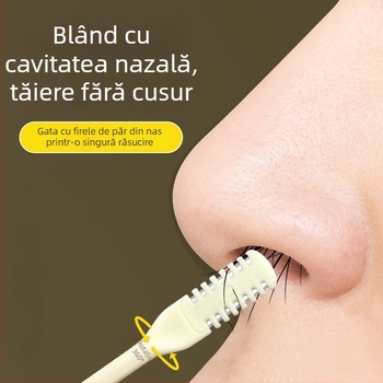 Tăietor de păr nazal cu capete duble, instrument de curățare manual, foarfeci mici pentru eliminarea părului din nas