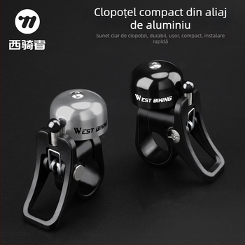 Clopot de bicicletă din aliaj de aluminiu West Biking West Rider pentru MTB