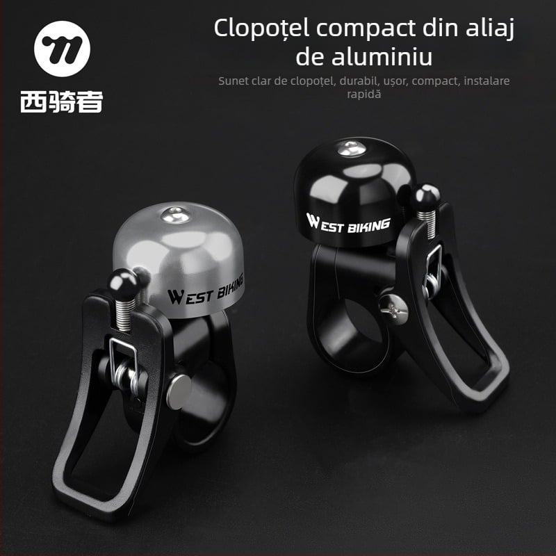 Clopot de bicicletă din aliaj de aluminiu West Biking West Rider pentru MTB