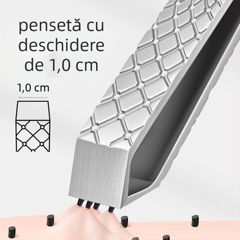 Pensetă cu deschidere de 1 cm pentru smulgerea părului, pentru barbă, sprâncene și fire albe, instrument manual de îngrijire pentru bărbați