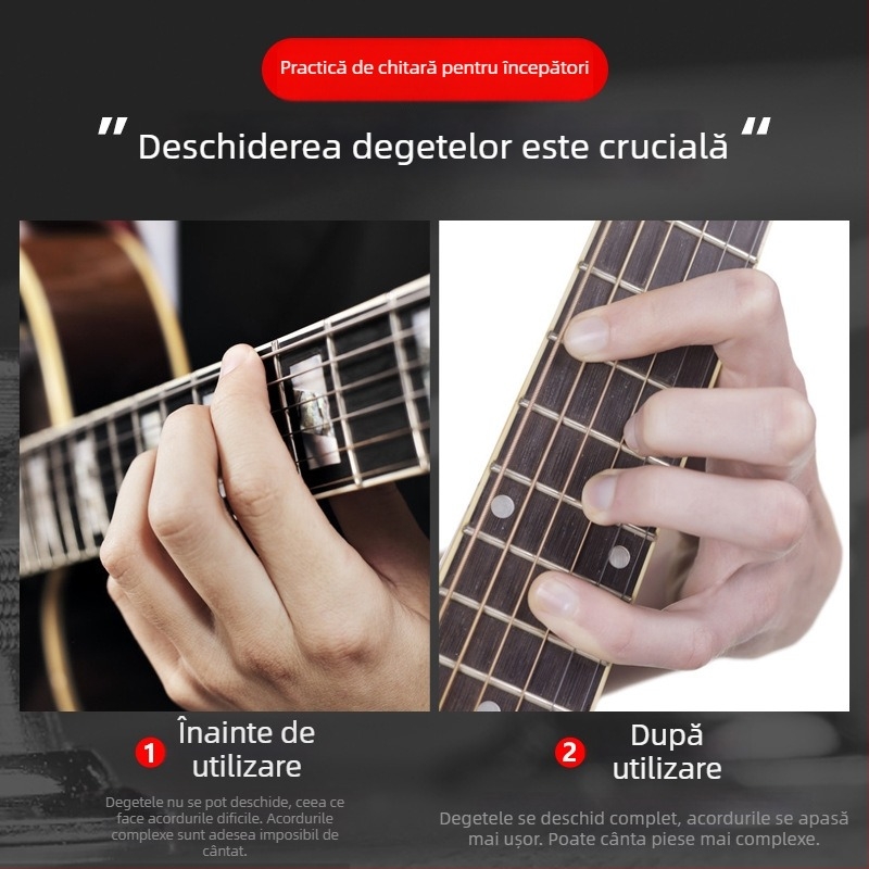 Expander universal degete pentru instrumente muzicale – deschizător degete pentru acorduri la chitară, antrenor degete pentru pian, accesorii