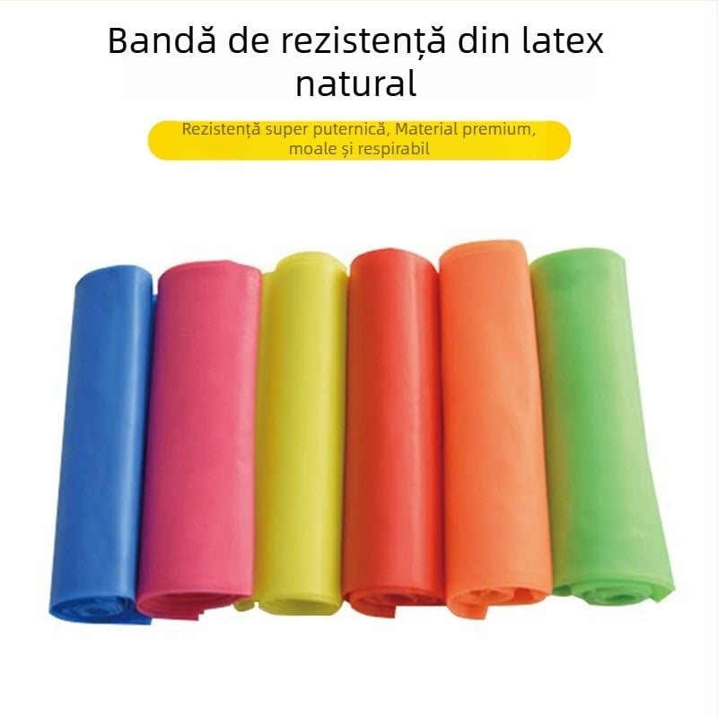 Set de yoga din TPE – bandă de tensiune, bandă elastică, bandă de întindere, funie pentru antrenament, foaie de yoga