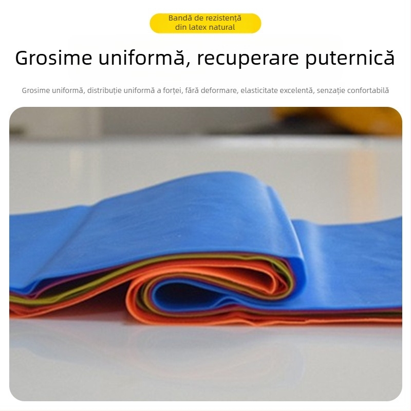 Set de yoga din TPE – bandă de tensiune, bandă elastică, bandă de întindere, funie pentru antrenament, foaie de yoga