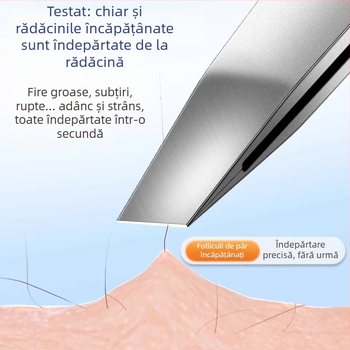 Clește pentru sprâncene fără magnet, pensete de precizie pentru sprâncene, barbă și păr de nas
