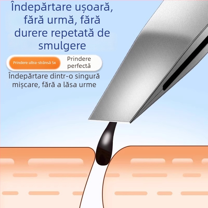 Clește pentru sprâncene fără magnet, pensete de precizie pentru sprâncene, barbă și păr de nas