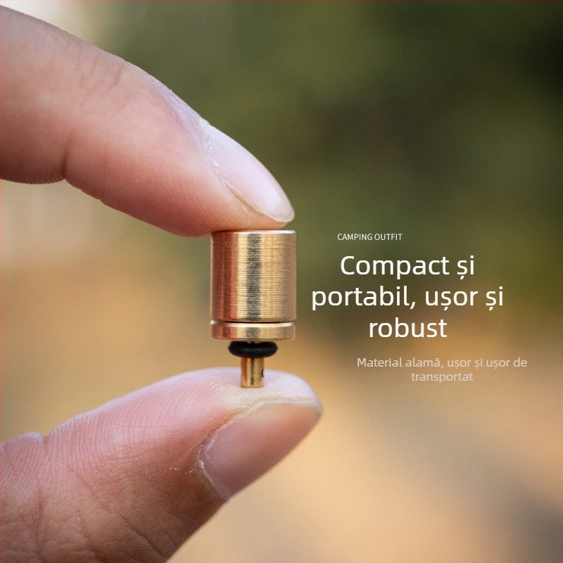 Valvă de cilindru de gaz din alamă și adaptor de umflare – accesorii pentru plite de camping