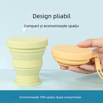 Pahar pliabil din silicon pentru apă – portabil pentru călătorii și camping
