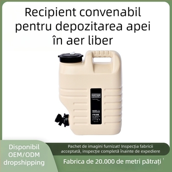 Găleată de apă de calitate alimentară pentru exterior, 12L/18L, portabilă pentru camping și transport cu mașina