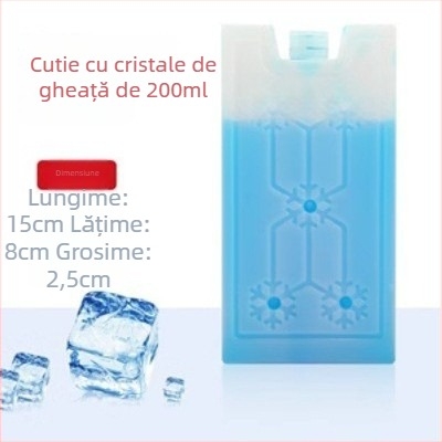 Cutie reutilizabilă cu gheață din cristale albastre pentru aer condiționat și ventilatoare - placă de gheață universală, fără apă necesară