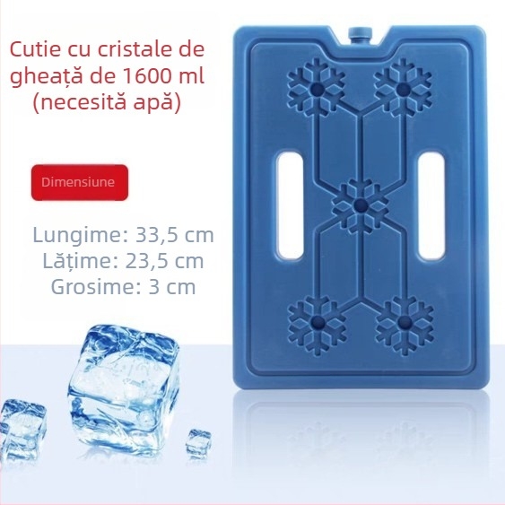 Cutie reutilizabilă cu gheață din cristale albastre pentru aer condiționat și ventilatoare - placă de gheață universală, fără apă necesară