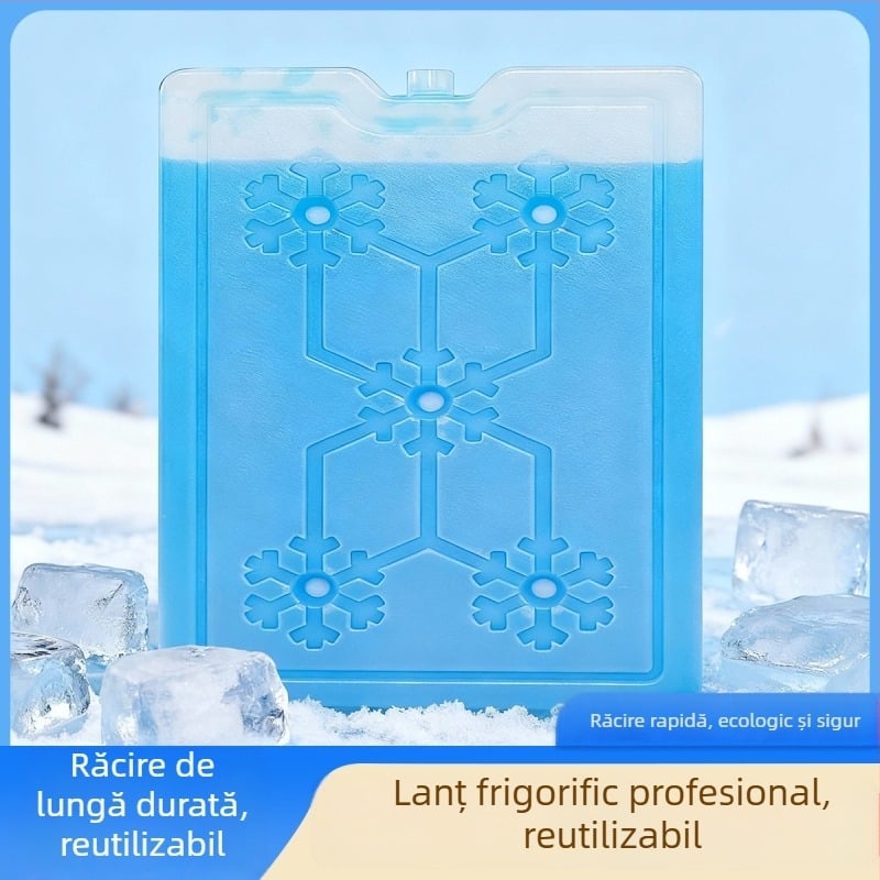 Cutie reutilizabilă cu gheață din cristale albastre pentru aer condiționat și ventilatoare - placă de gheață universală, fără apă necesară