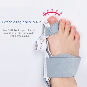 Corector reglabil Hallux Valgus, separator degetelor, dispozitiv ortopedic pentru degetul mare