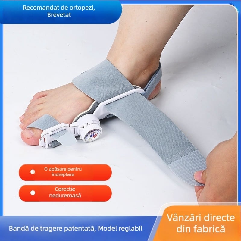 Corector reglabil Hallux Valgus, separator degetelor, dispozitiv ortopedic pentru degetul mare