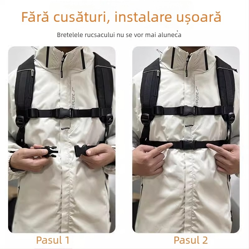 Bretea pentru piept anti-derapare pentru rucsac de drumeție, cataramă universală pentru copii și adulți