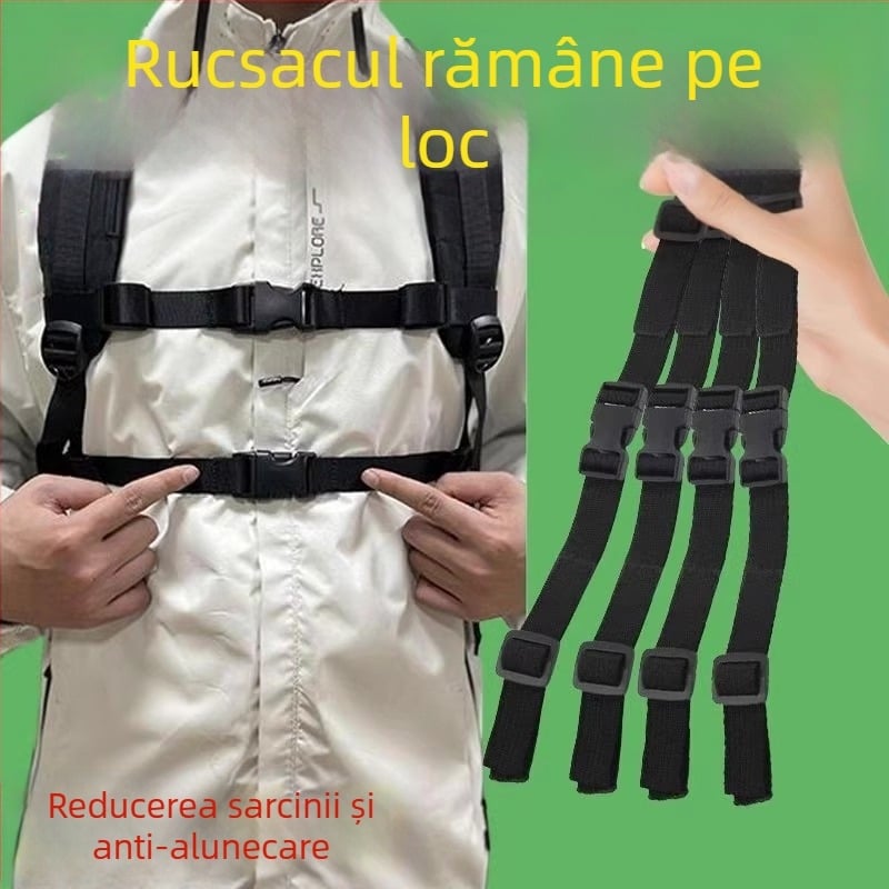 Bretea pentru piept anti-derapare pentru rucsac de drumeție, cataramă universală pentru copii și adulți