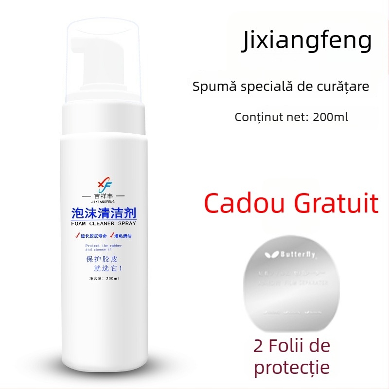 Set de curățare pentru cauciucul rachetei de ping-pong, agent de aderență și soluție de întreținere
