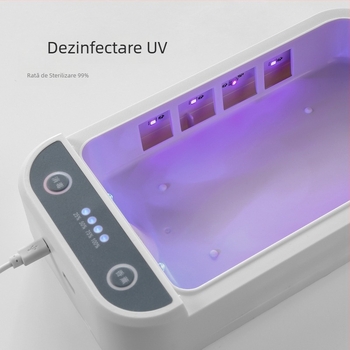 Cutie multifuncțională pentru dezinfectarea unghiilor, cu anunț vocal, destinată saloanelor de manichiură, dulap dezinfectant demontabil și lavabil