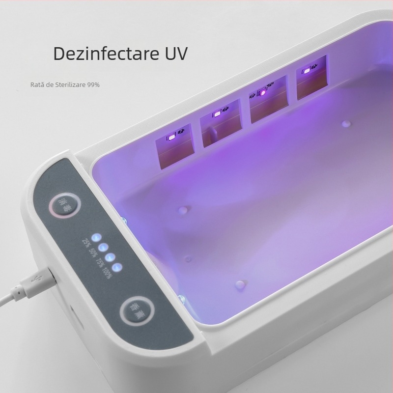 Cutie multifuncțională pentru dezinfectarea unghiilor, cu anunț vocal, destinată saloanelor de manichiură, dulap dezinfectant demontabil și lavabil