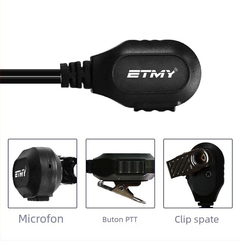 BF888S UV5R UV-9R TC-510 adaptor pentru cască PTT hexagonal în formă de K