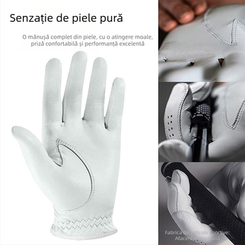 Mănuși de golf pentru femei, din piele de miel, respirabile, antiderapante, pentru golf în aer liber, cu posibilitatea imprimării logo-ului