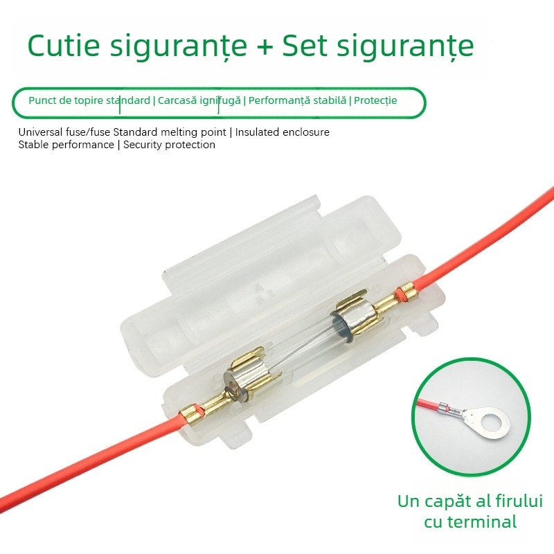 Cutie de siguranțe cu cabluri pentru biciclete electrice, motociclete și scutere – protecție a circuitului 250V