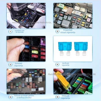 Fengyu Electric Set siguranțe auto lamă, 420 bucăți, 2A–40A, dimensiuni medii și mici
