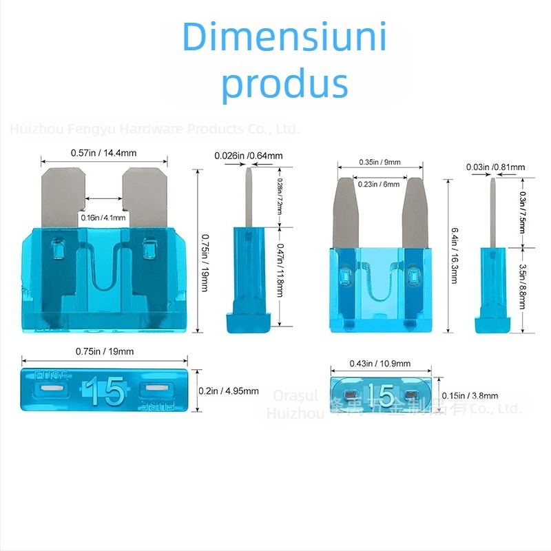 Fengyu Electric Set siguranțe auto lamă, 420 bucăți, 2A–40A, dimensiuni medii și mici