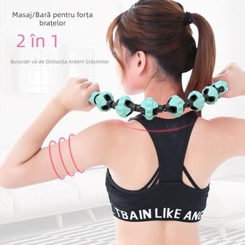 Rolă pentru relaxarea mușchilor cu țepi pentru fascia – masaj pentru picioare, echipament foam roller pentru fitness
