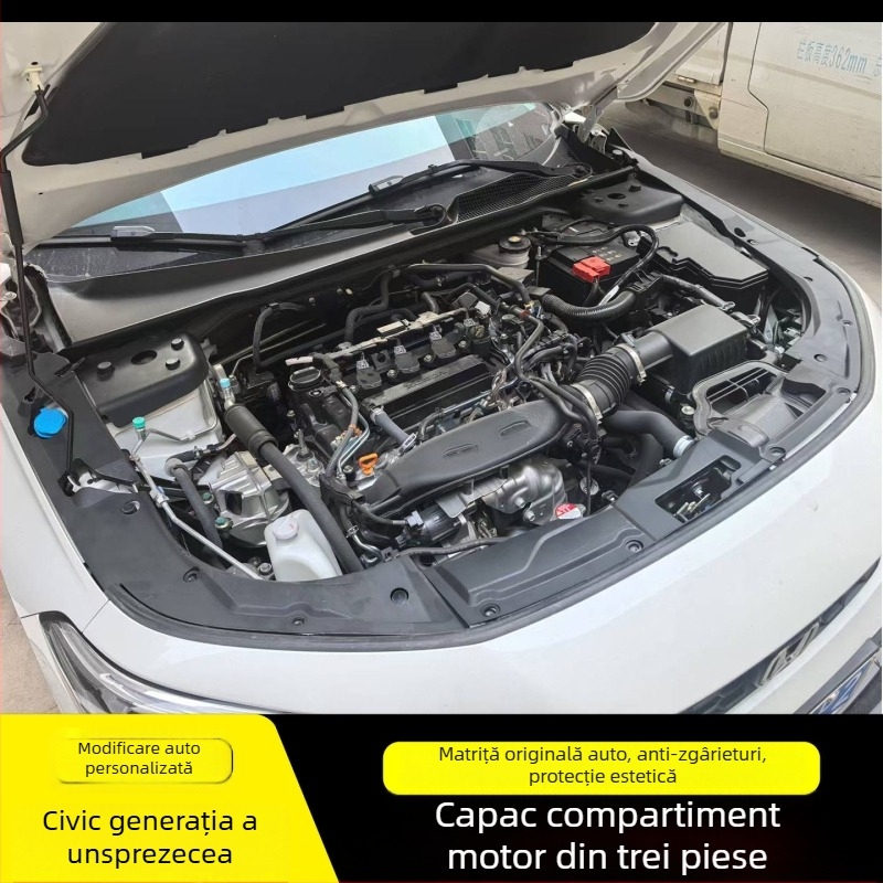 Panouri compartiment motor Honda Civic, 2016–2026, a 10-a și a 11-a generație, plăci de protecție pentru aripi