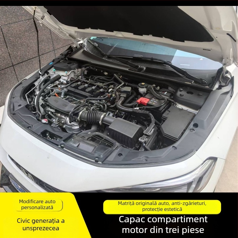 Panouri compartiment motor Honda Civic, 2016–2026, a 10-a și a 11-a generație, plăci de protecție pentru aripi