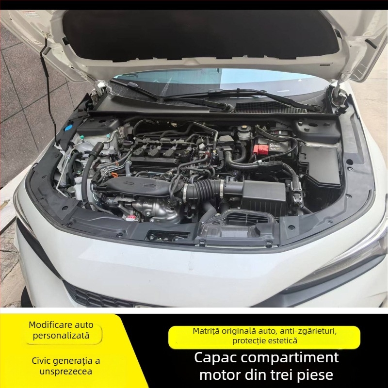 Panouri compartiment motor Honda Civic, 2016–2026, a 10-a și a 11-a generație, plăci de protecție pentru aripi