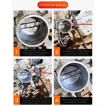 Curățător de carburator pentru motociclete, curăță supapa choke și vana de accelerație, elimină depunerile de ulei și depunerile de carbon