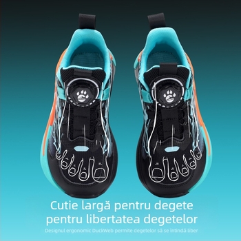 Pantofi de alergare pentru copii, cu vârf lat, din plasă, respirabili, antiderapant