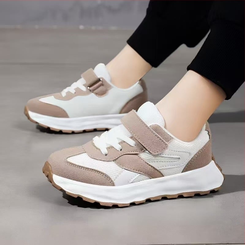 Adidași sport din piele albă pentru copii, unisex, stil coreean casual pentru alergare, 6–12 ani