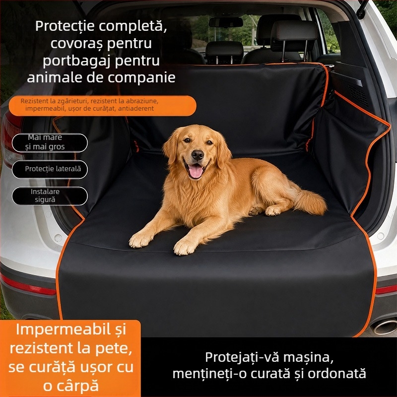 Covoraș auto pentru animale de companie – pentru bancheta din spate și scaunul pasagerului, pat pentru câini de talie medie și mare, covoraș protector anti-murdărire