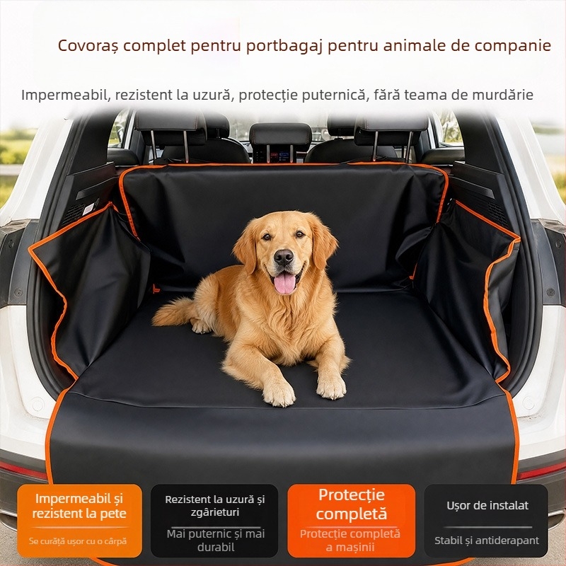 Covoraș auto pentru animale de companie – pentru bancheta din spate și scaunul pasagerului, pat pentru câini de talie medie și mare, covoraș protector anti-murdărire