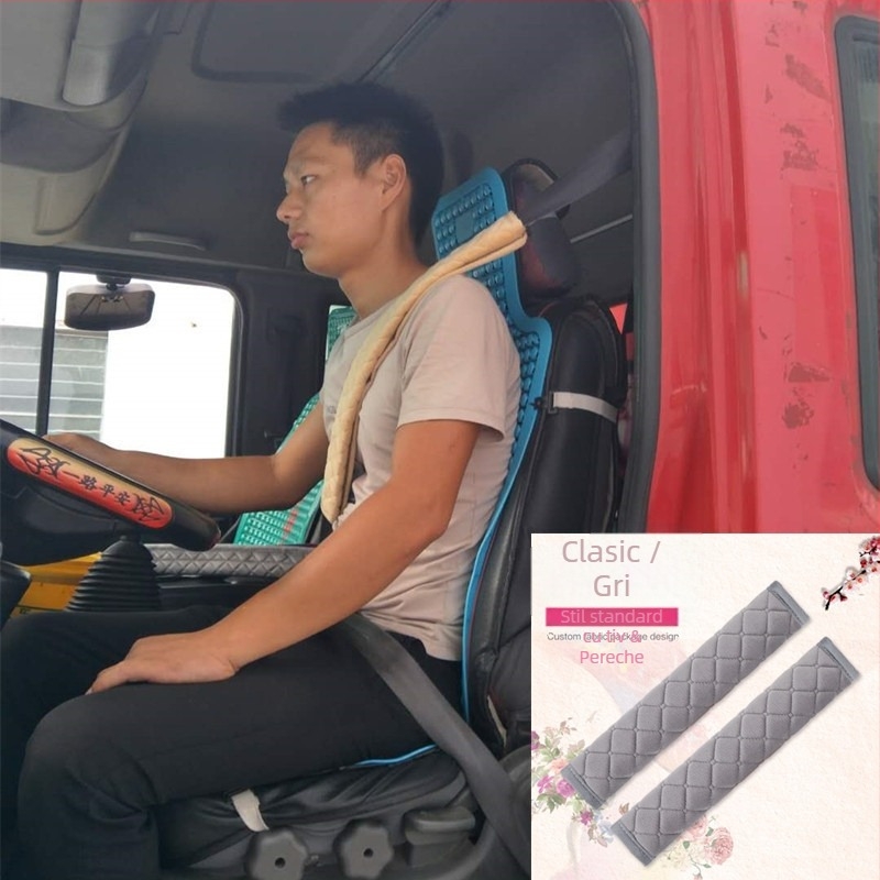 Pernă pentru umărul centurii de siguranță pentru camion, 40–50 cm, universal pentru toate anotimpurile, extra lungă, moale și confortabilă