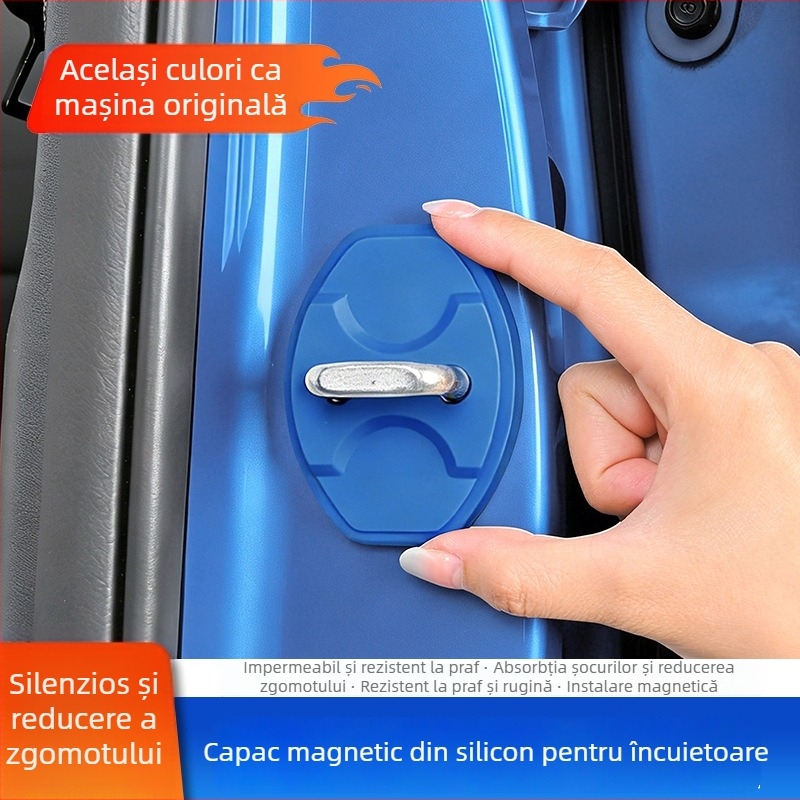 Capac protector din silicon pentru încuietoarea ușii Ledao L60/L90, cu tampon amortizor magnetic