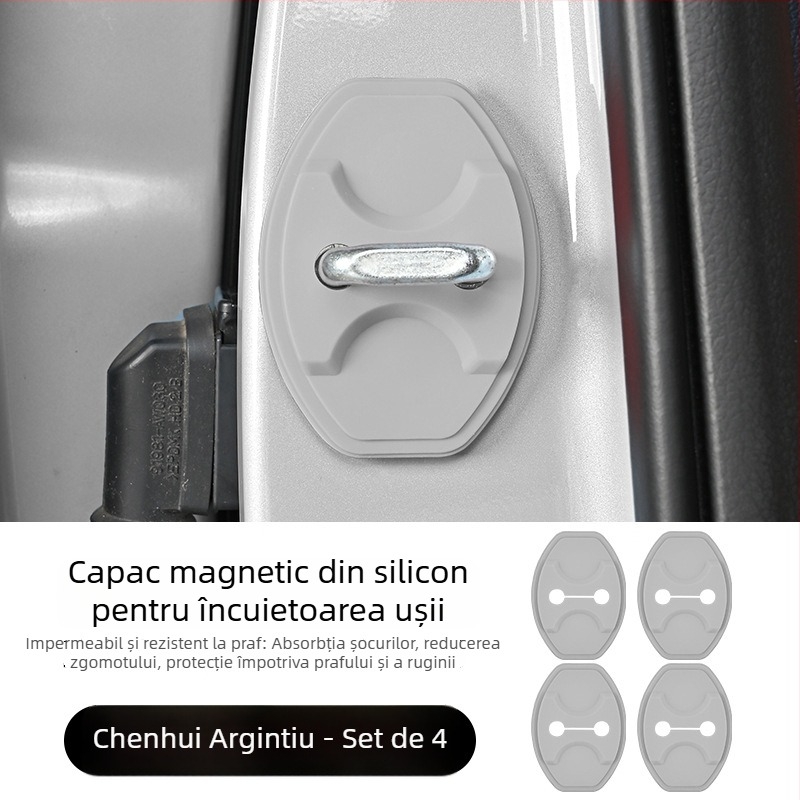 Capac protector din silicon pentru încuietoarea ușii Ledao L60/L90, cu tampon amortizor magnetic
