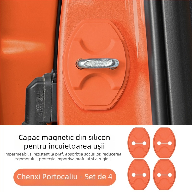 Capac protector din silicon pentru încuietoarea ușii Ledao L60/L90, cu tampon amortizor magnetic