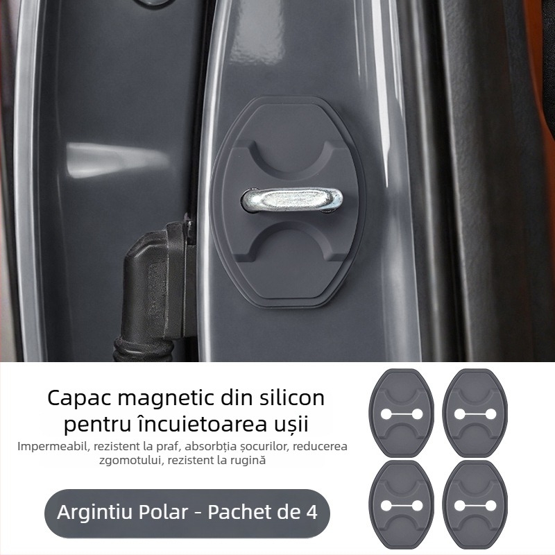 Capac protector din silicon pentru încuietoarea ușii Ledao L60/L90, cu tampon amortizor magnetic