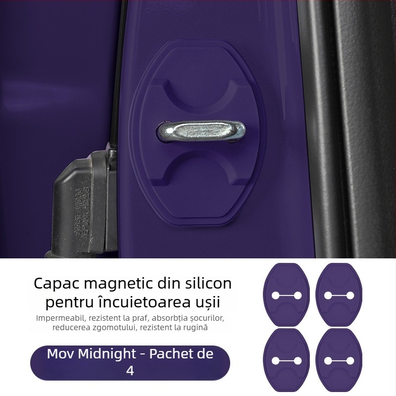 Capac protector din silicon pentru încuietoarea ușii Ledao L60/L90, cu tampon amortizor magnetic