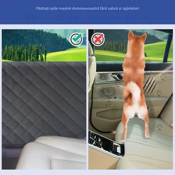 Covoraș personalizat pentru ușa mașinii, anti-murdărie, covor pentru fereastra pentru animale, covoraș ușor de curățat pentru câine, cu agățare pentru ușa mașinii