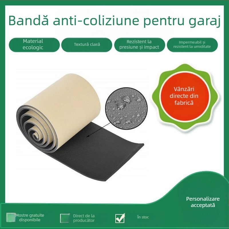Bandă EVA anti-coliziune cu relief, pentru garaj auto, 2000x200x4 mm
