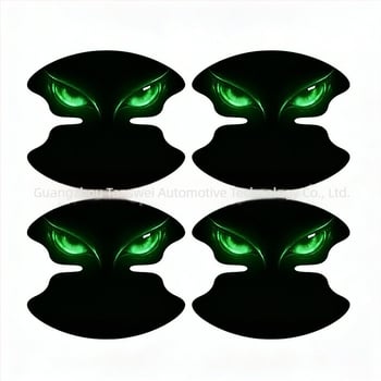 Protecție decorativă pentru ușa mașinii cu design Ochi de demon, folie de protecție anti-coliziune, adeziv universal