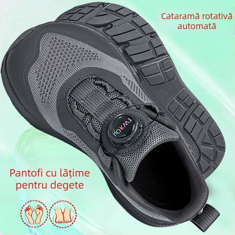 Pantofi unisex cu vârf lat, extra-wide, respiranti și confortabili pentru alergare, primăvară-toamnă, pantofi casual pentru picioare late și hallux valgus